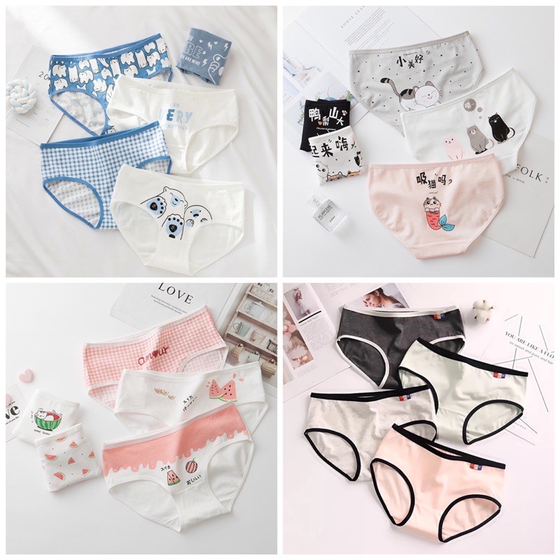 SET 5 Quần Lót Cotton Kháng Khuẩn Thông Hơi Hoạ Tiết Cute Dễ Thương Havana FLQ92