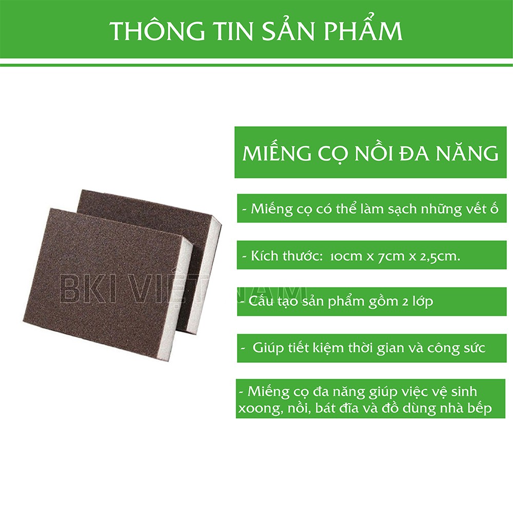 Cọ xoong nồi, chảo nhà bếp bọt biển nano nhà bếp đa năng từ công nghệ mặt nhám siêu sạch tiện lợi