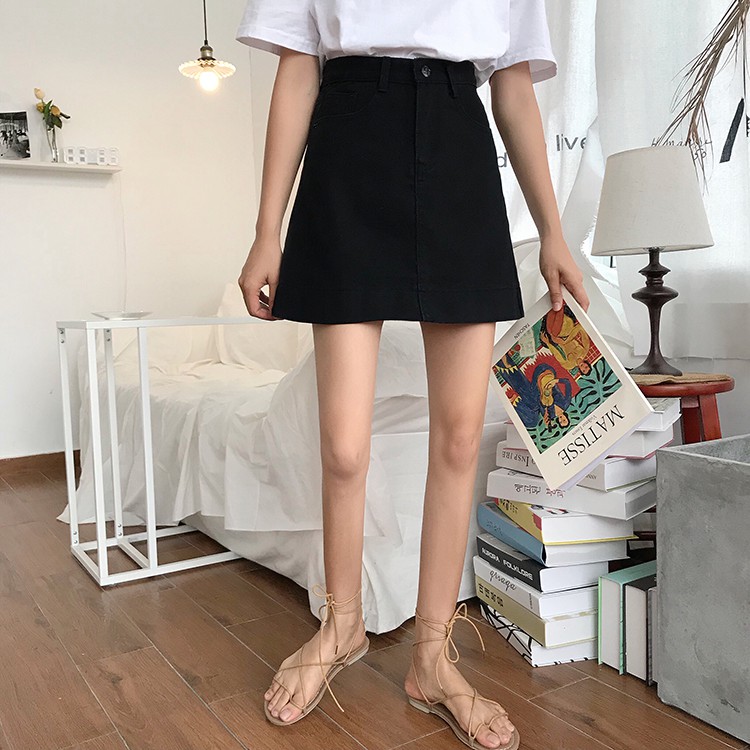 IELGY Chân váy jean Dáng Chữ a Thời Trang Cho Học Sinh