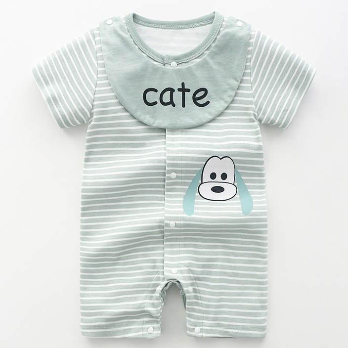 Bộ đồ liền thân từ cotton in hoạt hình dành cho bé sơ sinh
