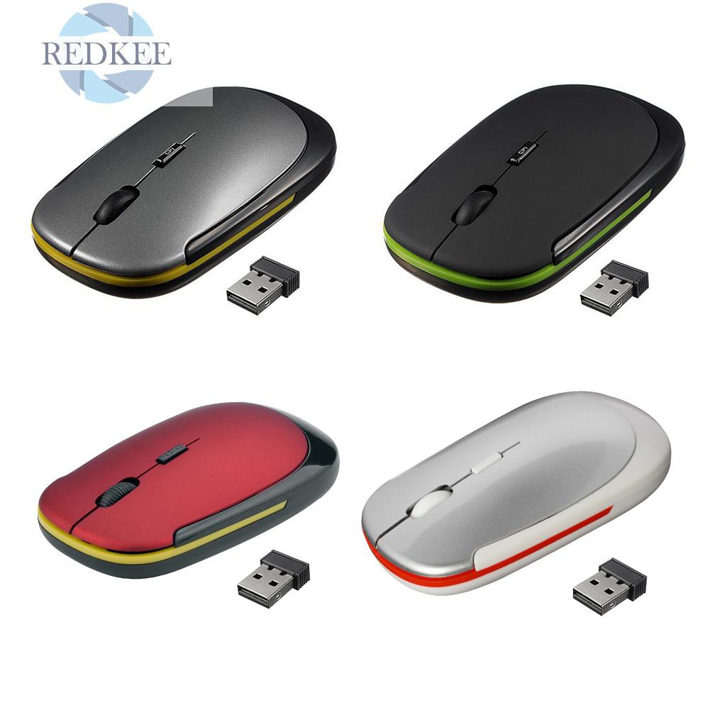Chuột Quang Không Dây Redkee Siêu Mỏng 2.4ghz 1600 Dpi