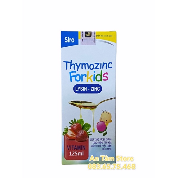 Thymozinc forkids chai 125ml giúp tăng sức đề kháng, tăng cường tiêu hoá, giúp cơ thể phát triển khỏe mạnh