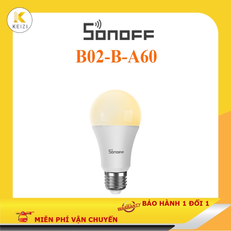 Bóng Đèn LED Thông Minh Sonoff Wi-Fi B02-B-A60 9W E27 Cool & Warm