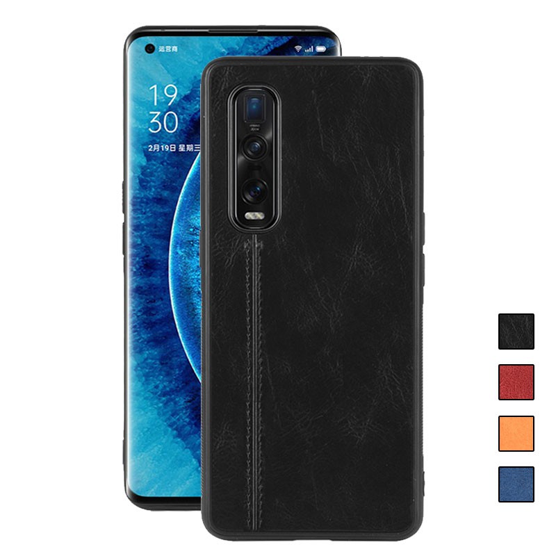 Ốp điện thoại silicon cứng da Pu dành cho OPPO Find X2