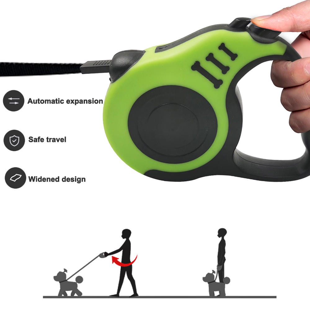 Dây Dắt Thú Cưng Đi Dạo Bằng Nilon Tự Động Co Rút Gọn Siêu Bền 27Pets} 3m / 5m