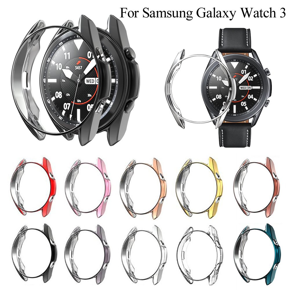 Ốp Tpu Mềm Mạ Điện Bảo Vệ Mặt Đồng Hồ Thông Minh Samsung Galaxy Watch 3 41mm 45mm