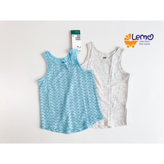 Set 2 áo ba lỗ xanh/ghi - Ảnh thật