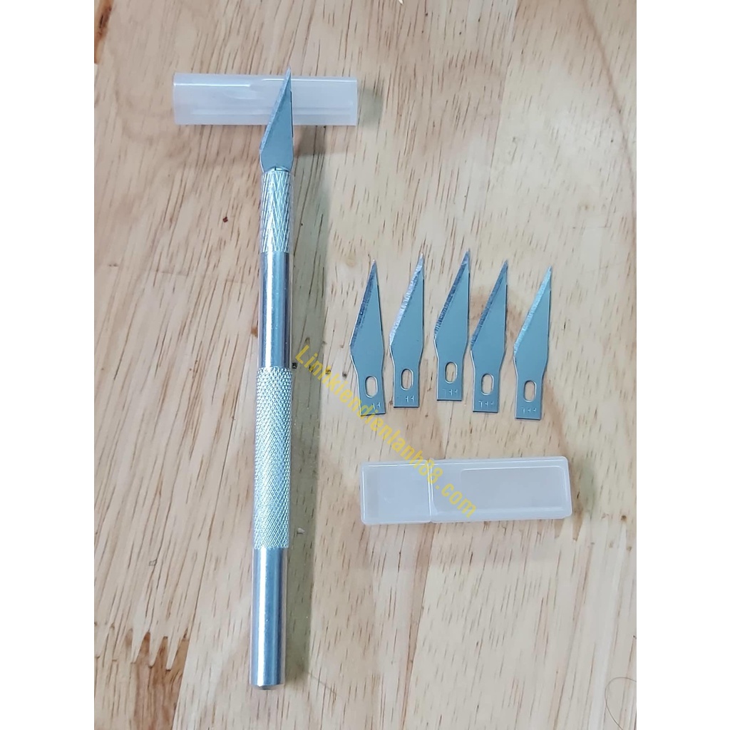 Bộ dao trổ hợp kim jy1001 màu trắng kèm 6 lưỡi dao mới ! Dụng cụ hỗ trợ sửa chữa bo mạch,