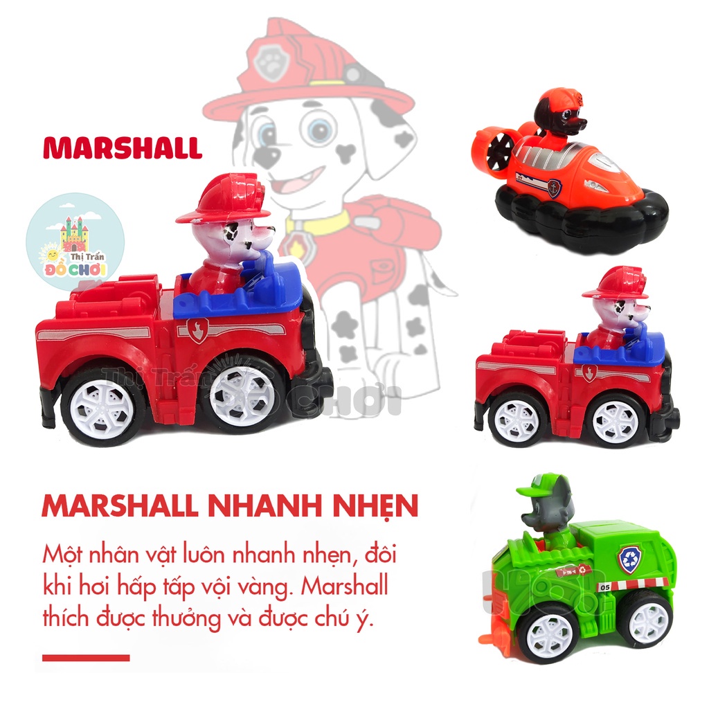Bộ đồ chơi biệt đội chú chó cứu hộ Paw Patrol cho bé bằng nhựa chạy trớn - nhiều mẫu cho bé chọn