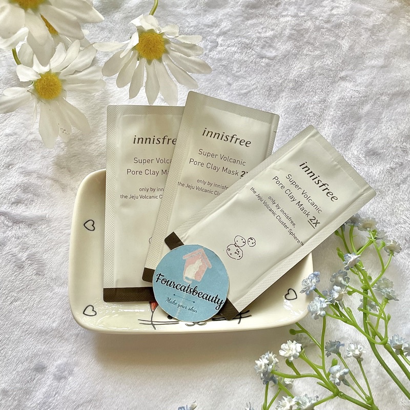 Sample 3ml Mặt Nạ Đất Sét Hấp Thụ Bã Nhờn Sạch Mụn Cám Và Mụn Đầu Đen Innisfree Super Volcanic Pore Clay Mask