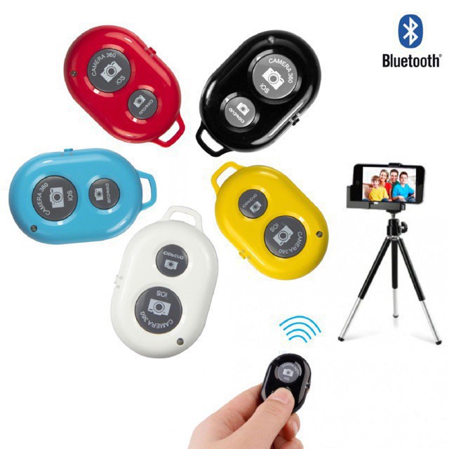 Remote Bluetooth chụp ảnh cho điện thoại Shutter, Remote chụp hình (Màu Đen)