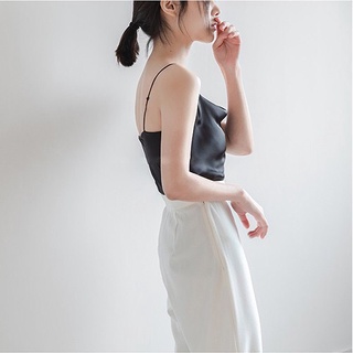 [Quà tặng là dây chun buộc tóc nữ] Áo lụa 2 dây cổ đổ Lucy Outfit thiết kế