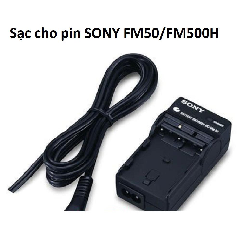 Sạc máy ảnh BC-VM50 cho pin Sony NP-FM50/ NP-FM55H/ NP-FM500H, sạc dây