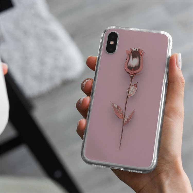 Ốp lưng Lá case BÔNG HỒNG VÀNG 3D Iphone 7/7Plus/8/8Plus/X/Xs/Xs Max/11/11 Promax/12/12 Promax BRD20210353