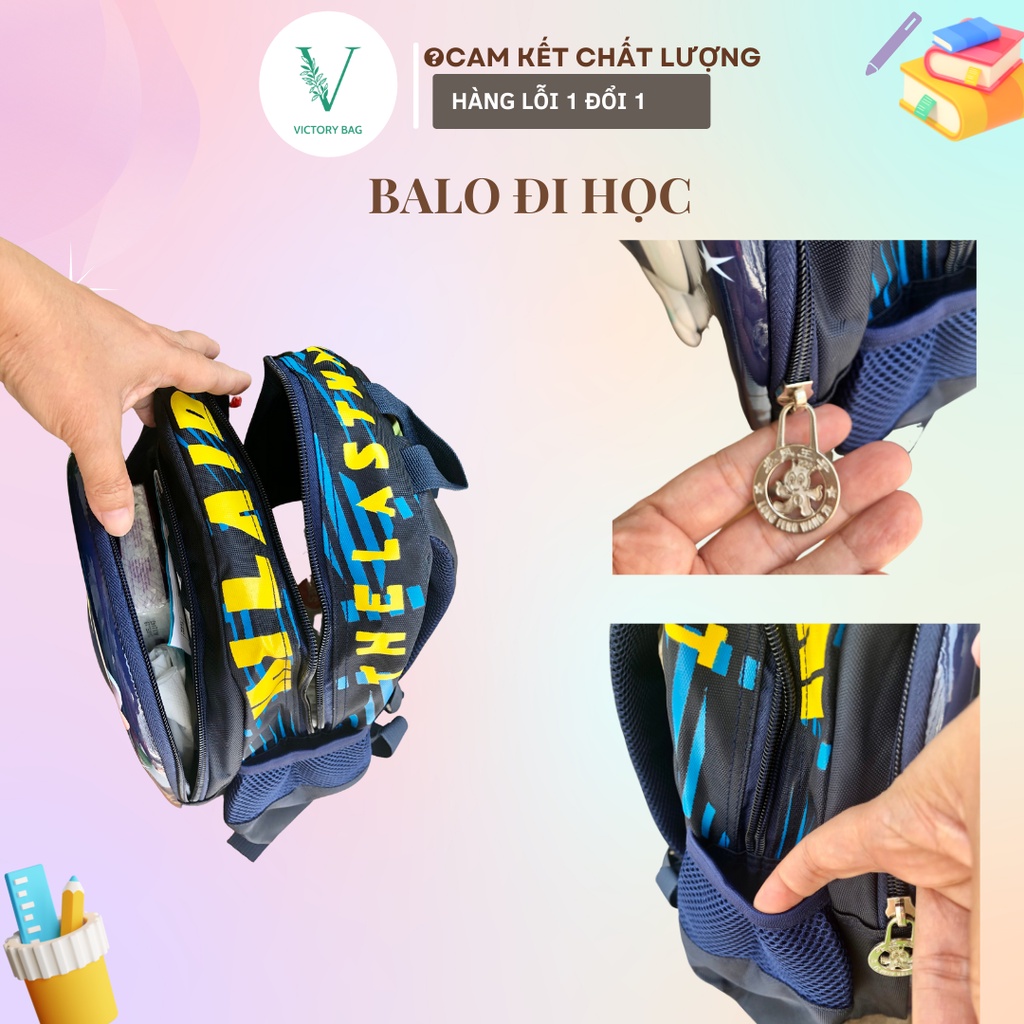 Balo Đi Học Chống Gù Cho Bé Mầm Non Mẫu Giáo Trai Gái Siêu Nhẹ Hình Phi Hành Gia Elsa 1-2-3-4-5 tuổi-VICTORY -816