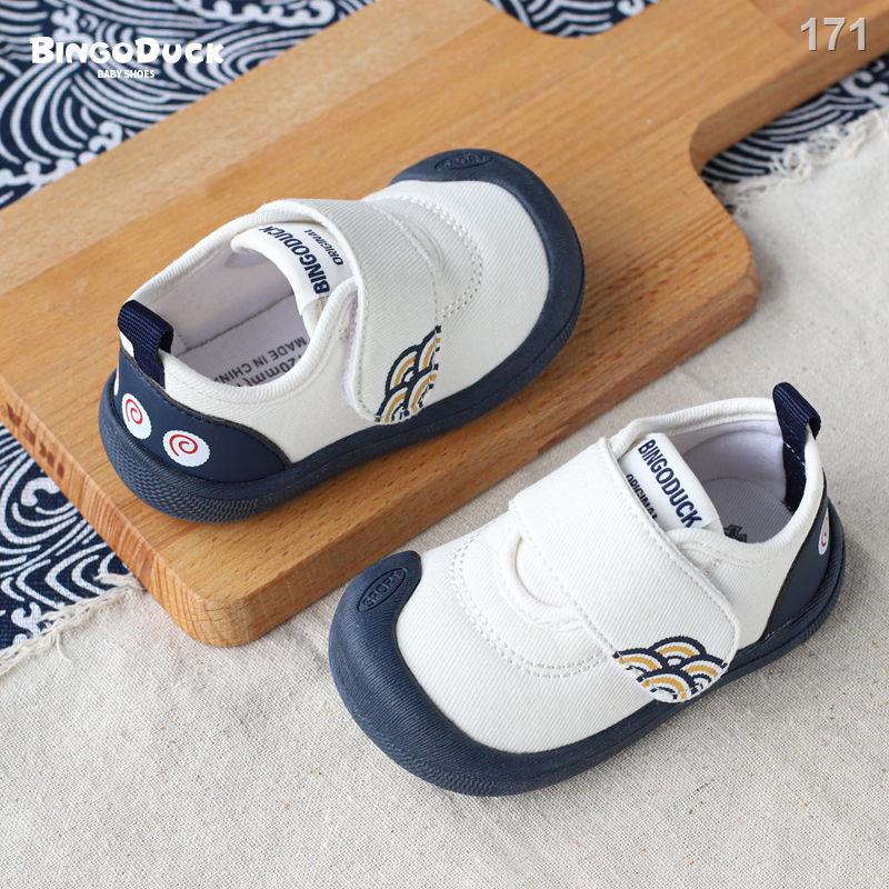 CGiày tập đi nam xuân hè đế mềm vải cotton chống trượt 0-1-3 tuổi 2 bé nữ không thể rớt giày chống va chạm