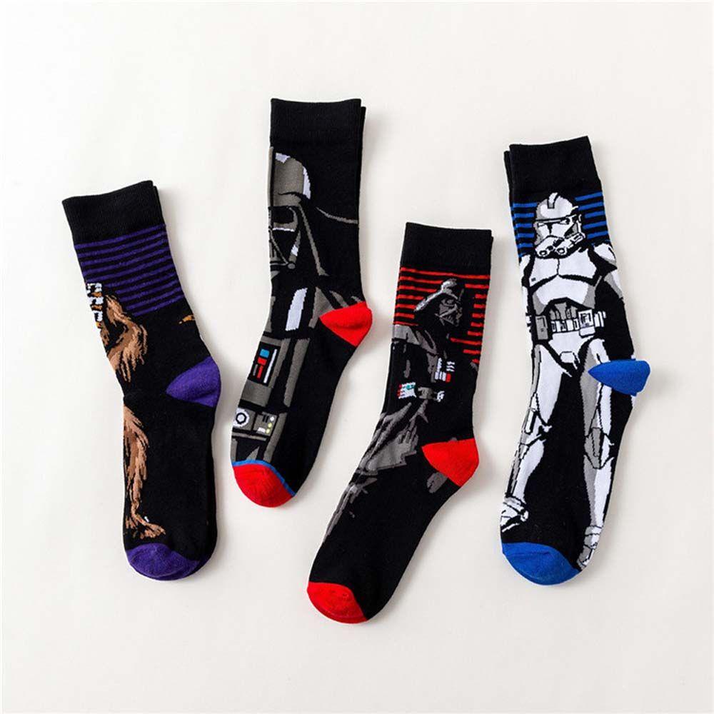 BACK2LIFE Đôi Vớ Cotton In Hình Phim Star Wars Dễ Thương Cho Nam Nữ