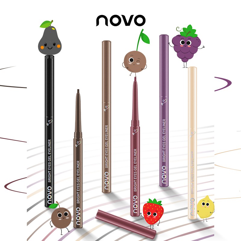 Bút Kẻ Mắt NOVO Lâu Trôi Chống Thấm Nước Và Mồ Hôi Không Nhòe 6 Màu Tuỳ Chọn | BigBuy360 - bigbuy360.vn