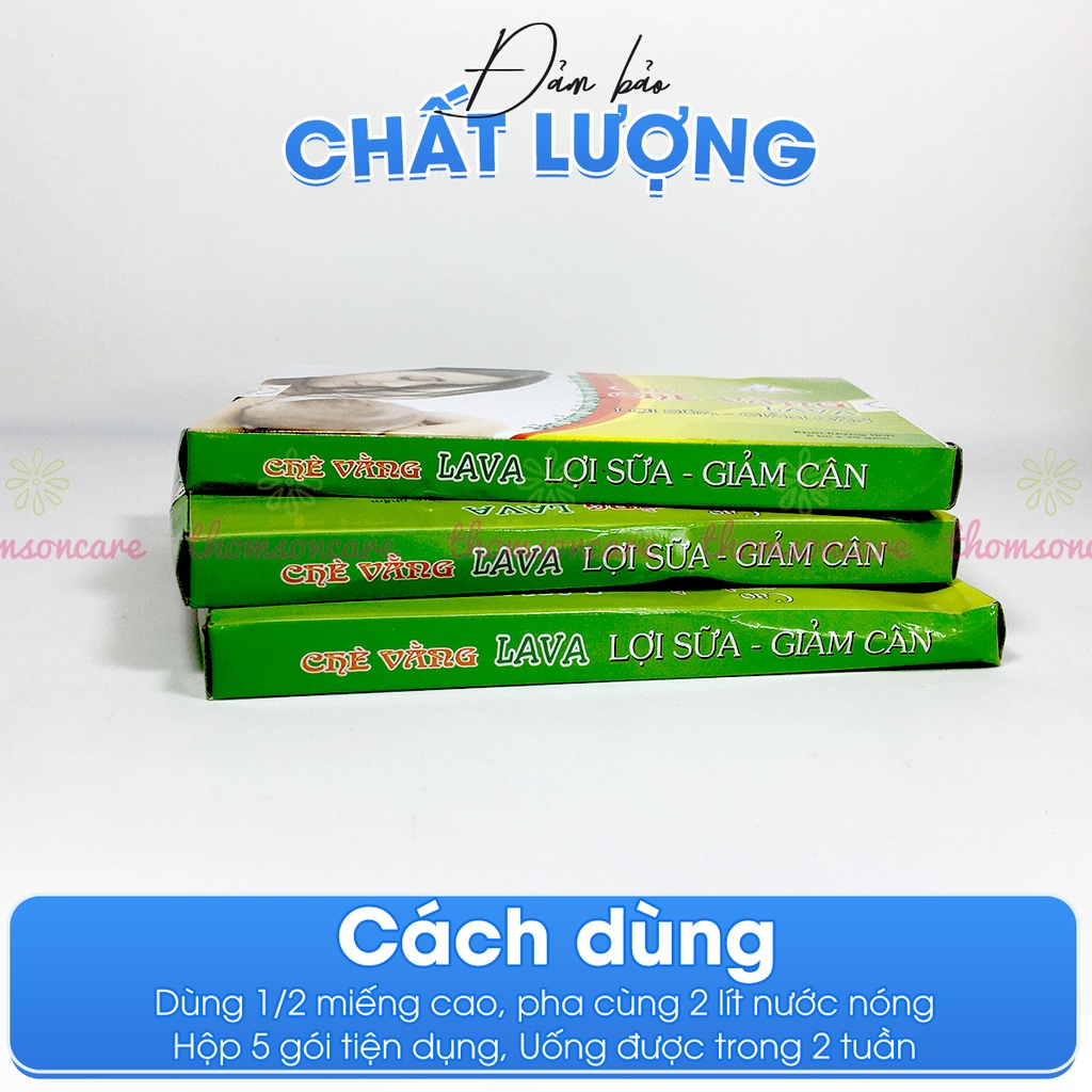 Cao chè vằng lợi sữa cho mẹ sau sinh Lava Hộp 5 gói lá vằng giảm cân, hạ mỡ máu, tăng sữa mẹ