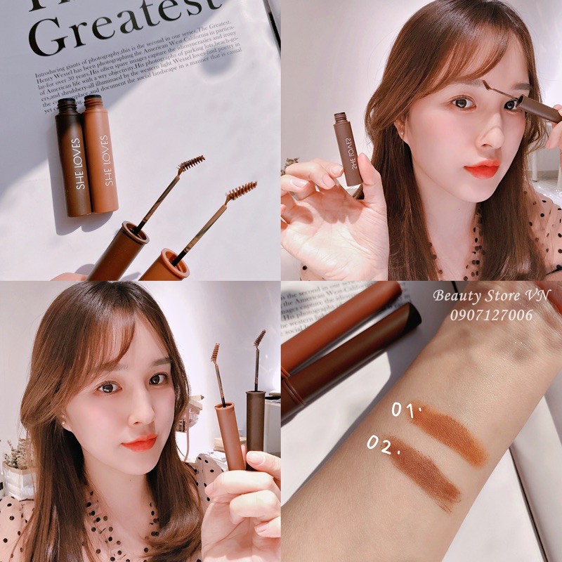 Mascara Lông Mày Màu Nâu Chống Thấm Nước Cao Cấp