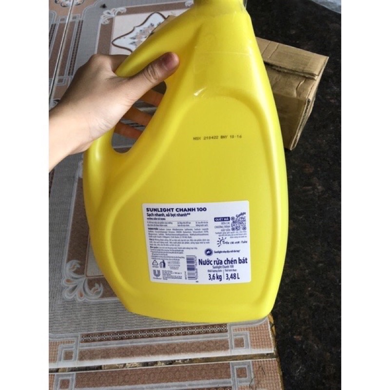 Nước rửa chén sunlight Chanh 3,6kg