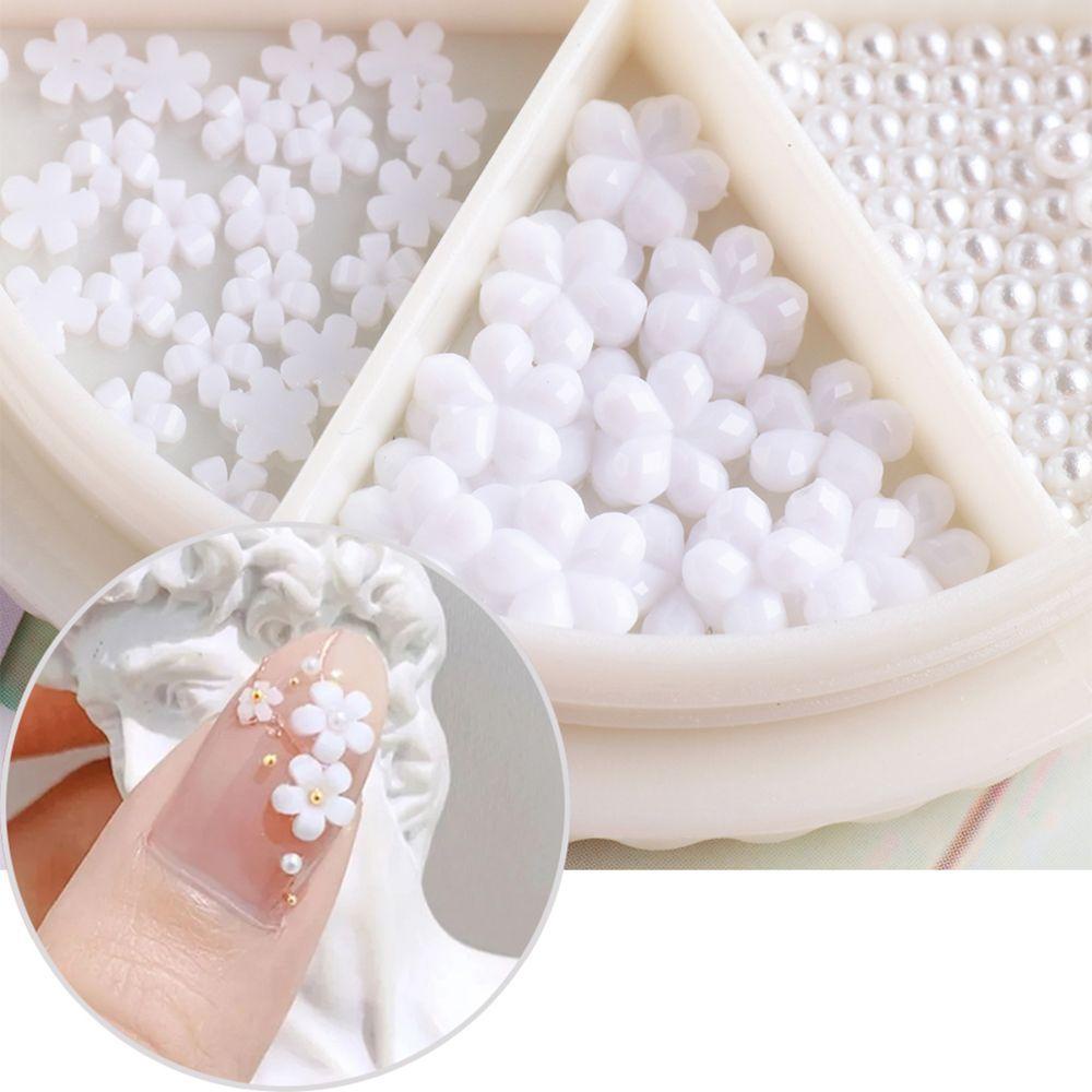 Phụ Kiện Trang Trí Móng Tay Hình Hoa Năm Cánh Bằng Thép Tinh Tế DIY