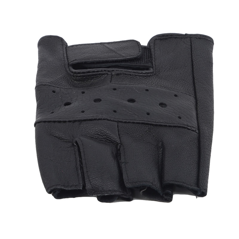 Găng Tay Da Hở Ngón Chống Trượt Cho Nam