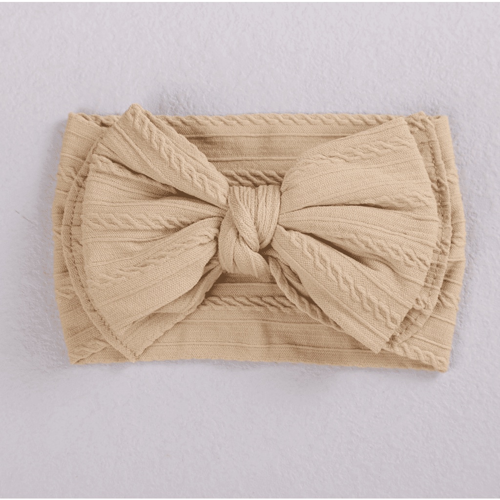 Băng Đô Nơ Bằng Vải Cho Bé Phong Cách Châu Âu