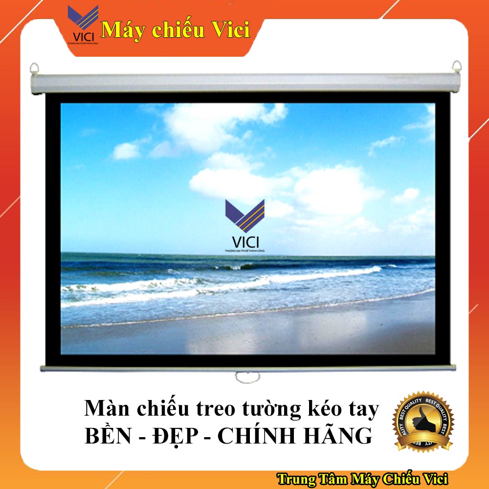 Màn Chiếu Treo Tường 100inch - 1m78 x 1m78. Màn phù hợp cho tất cả các dòng máy chiếu led, máy chiếu phổ thông hiện nay