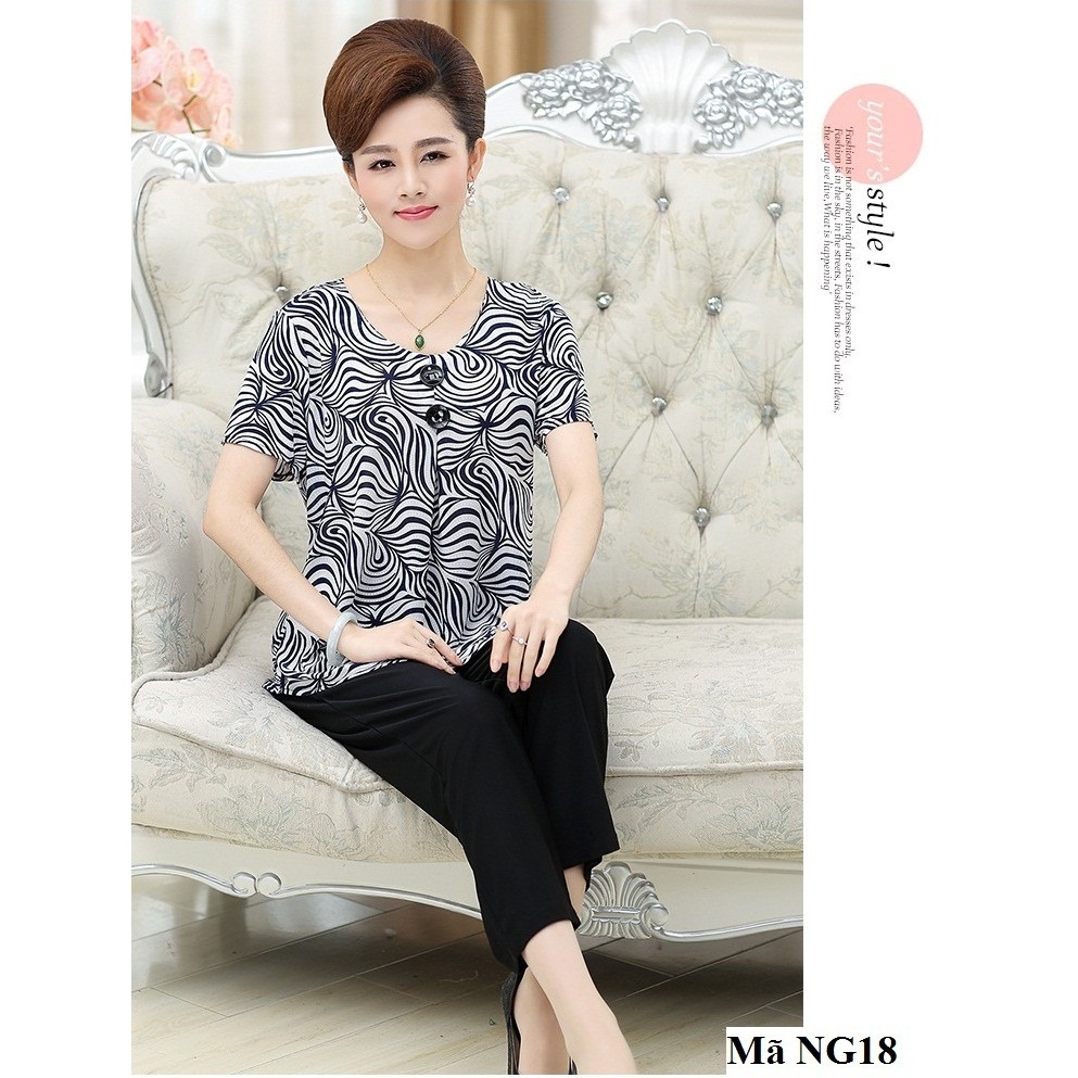 Bộ đồ mặc nhà cho người trung niên, người lớn tuổi