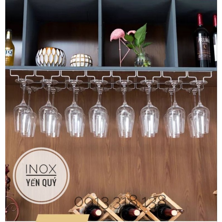 INOX 304 GIÁ KỆ TREO LY RƯỢU VANG 345678 HÀNG SÂU 18CM 22.5CM 28CM SIÊU ...