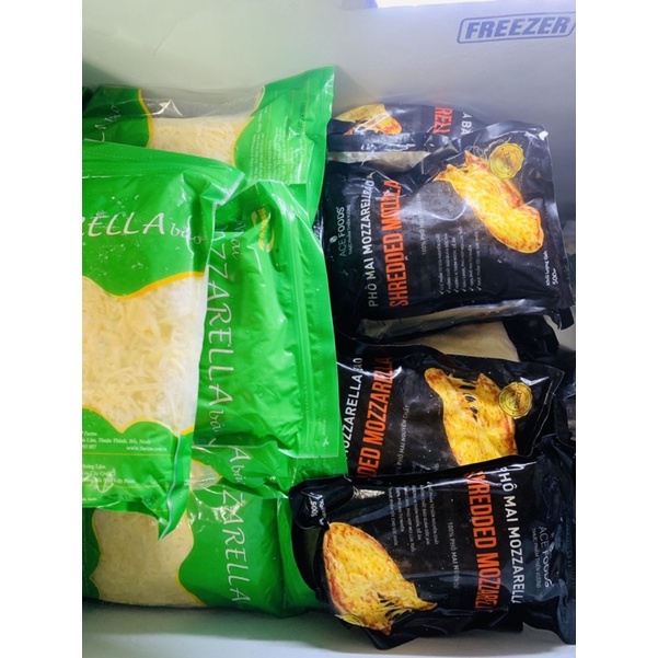 Phô mai bào sợi mozzarella 1kg  c). Khách hàng nhận hàng bảo quản phô mai ở tủ đông nhé.