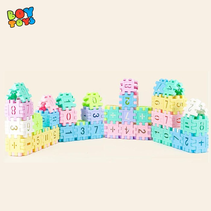 Bộ đồ chơi 50 khối nhựa xây dựng Building block mẫu mới 4x4cm thú vị để bé chơi vui vẻ