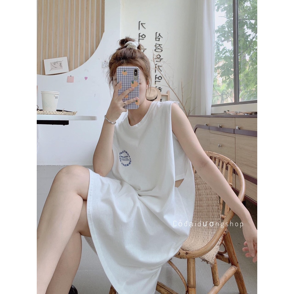 Váy Tanktop Nữ Thun comes - Đầm ba lỗ dáng suông form rộng dễ mặc, phong cách bánh bèo, nữ tính