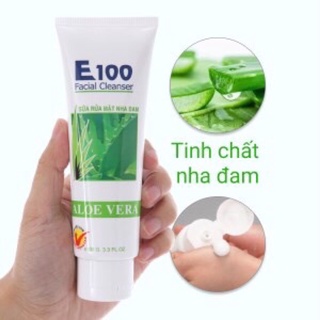 Sữa rửa mặt trắng da ngừa mụn E100 nha đam 100g