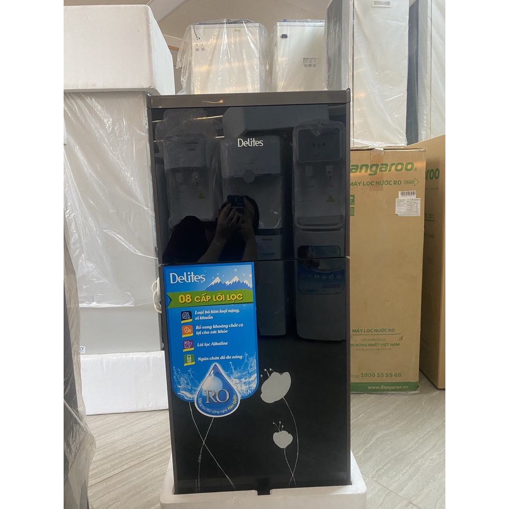 Máy lọc nước RO Delites DES0820RO 8 lõi vỏ đen sang trọng, thiết kế hiện đại - bảo hành chính hãng- Điện máy Sunmy