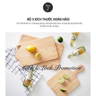 Bộ 3 Thớt Gỗ Cao Su Lock&Lock