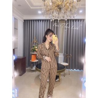 Bộ lụa cao cấp Bambi tay dài quần dài M788