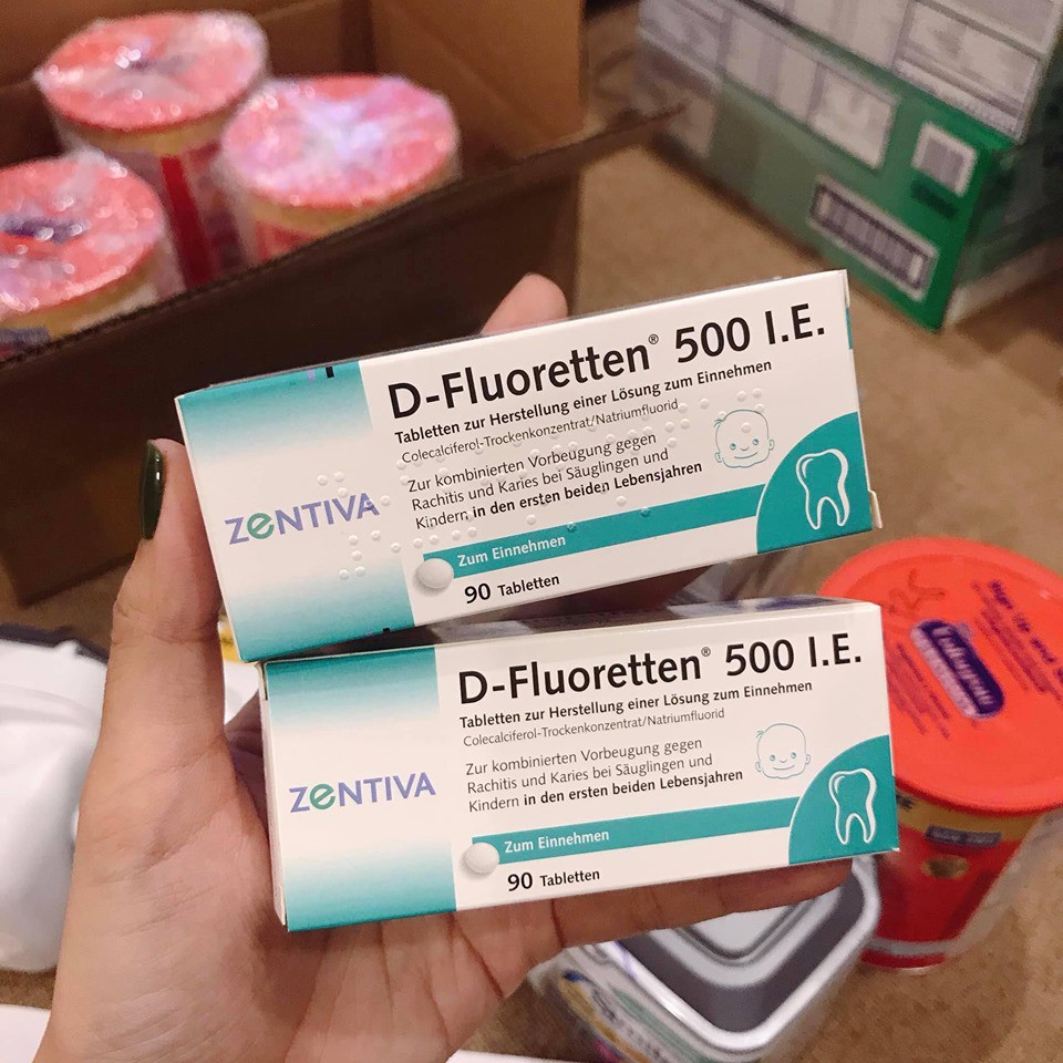 SẴN - MẪU MỚI - Vitamin D Fluoretten 500 IE Đức 90 Viên - HÀNG CHÍNH HÃNG