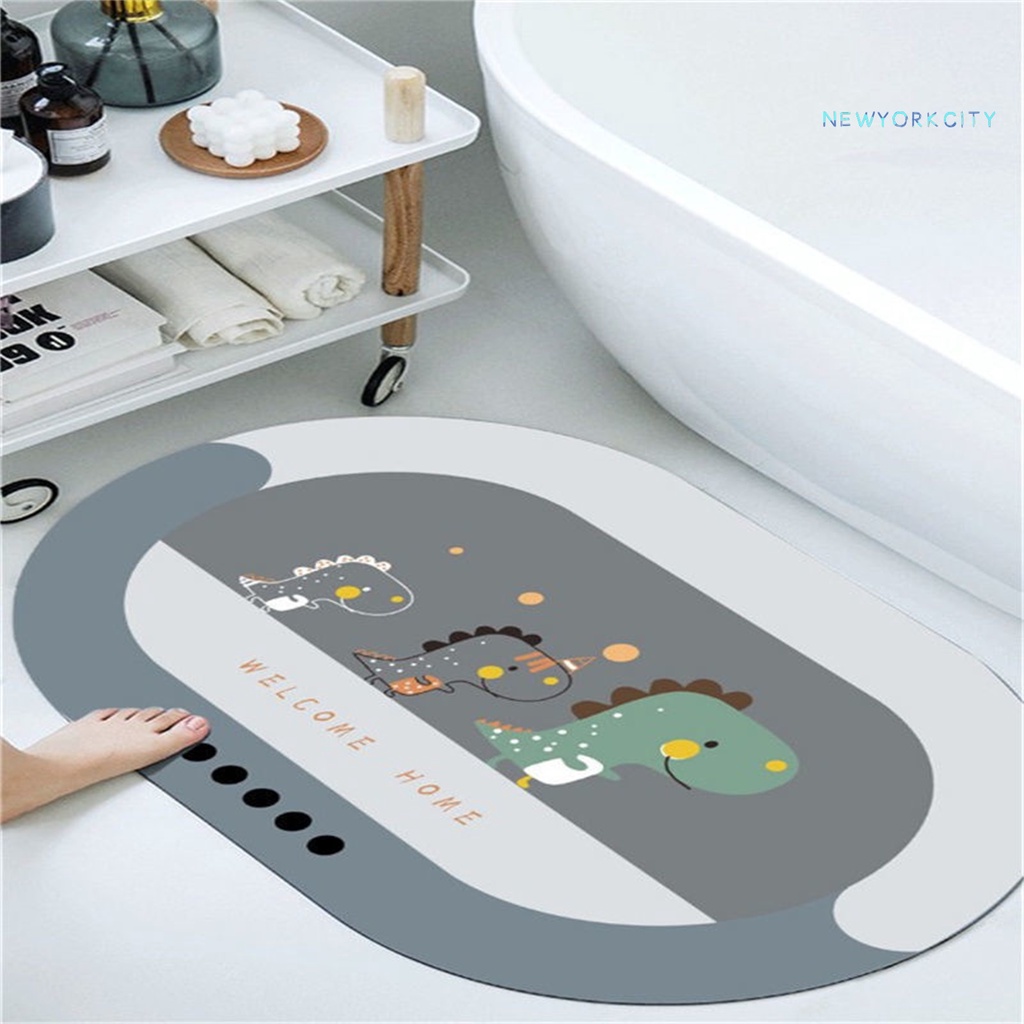 Thảm Chùi Chân Siêu Thấm Hút Chống Sốc Nhanh Khô Màu Sắc Đơn Giản Cho Phòng Tắm