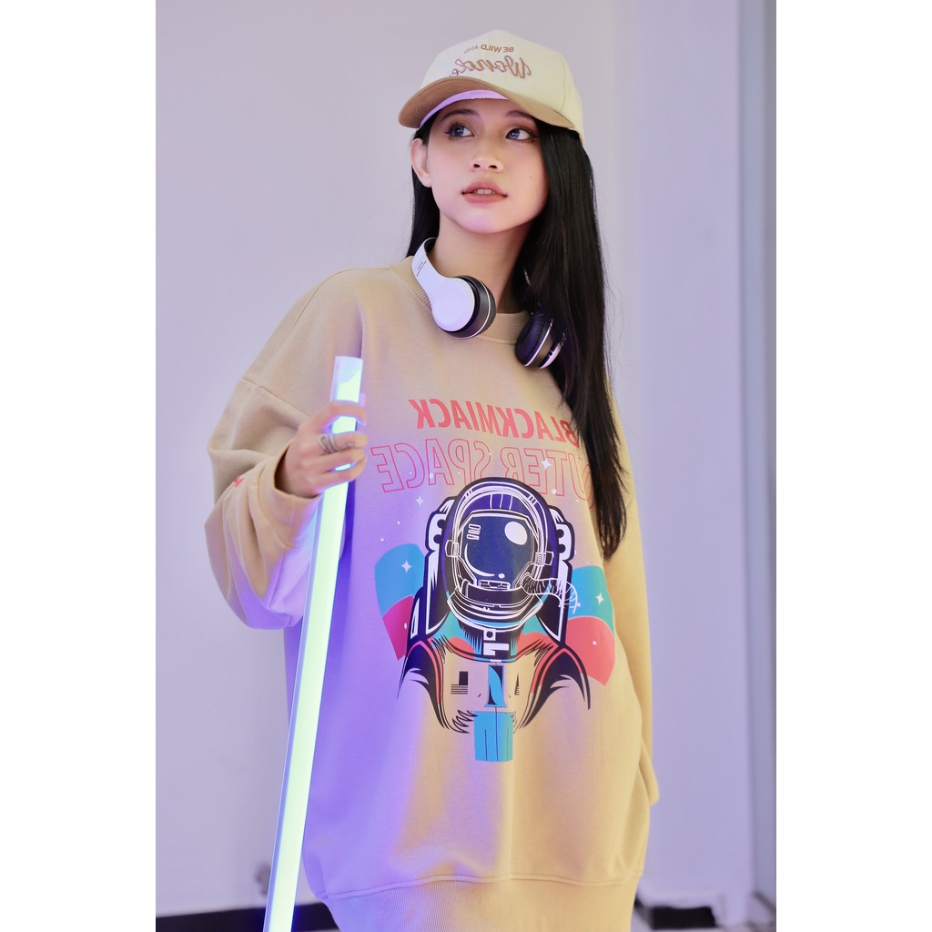Áo Sweater Phi Hành Gia nam nữ, chất Chân Cua, BLACKMIACK unisex