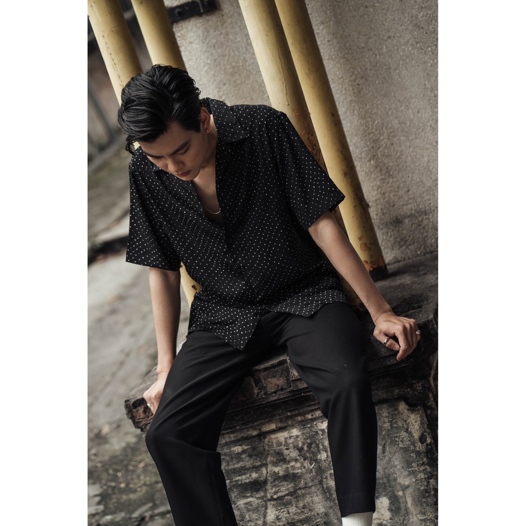 Áo Sơ Mi Ngắn Tay Nam Họa Tiết HIGHWAY MENSWEAR Polka Dot Cuban Shirt | BigBuy360 - bigbuy360.vn