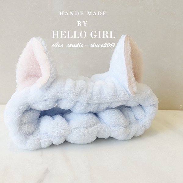 Băng đô rửa mặt đính tai mèo dễ thương d071301