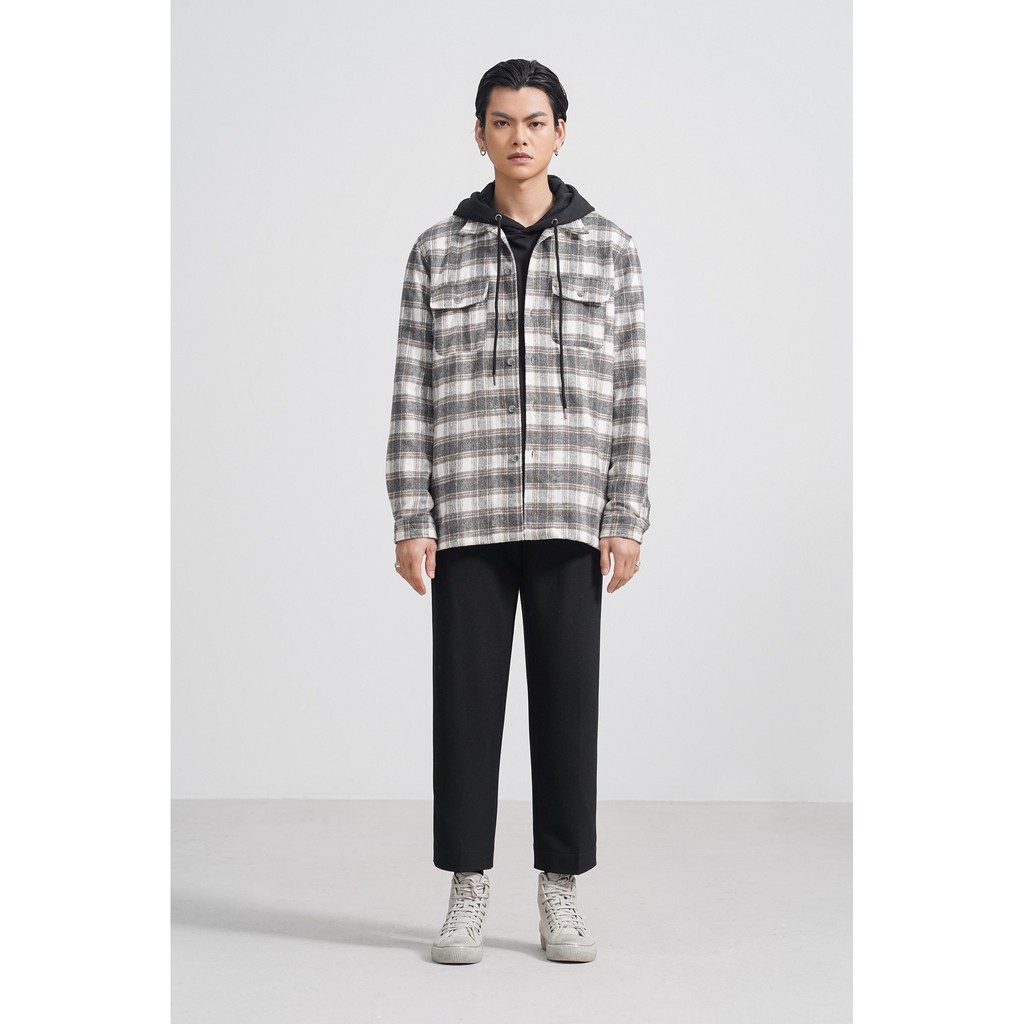 Áo Sơ Mi Dài Tay Nam HIGHWAY MENSWEAR Keaton Shirt Trắng Ghi | BigBuy360 - bigbuy360.vn