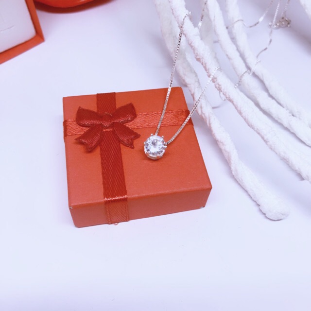 [FREESHIP đơn từ 0đ] Dây chuyền nữ mặt đá tròn LINH MIU SILVER