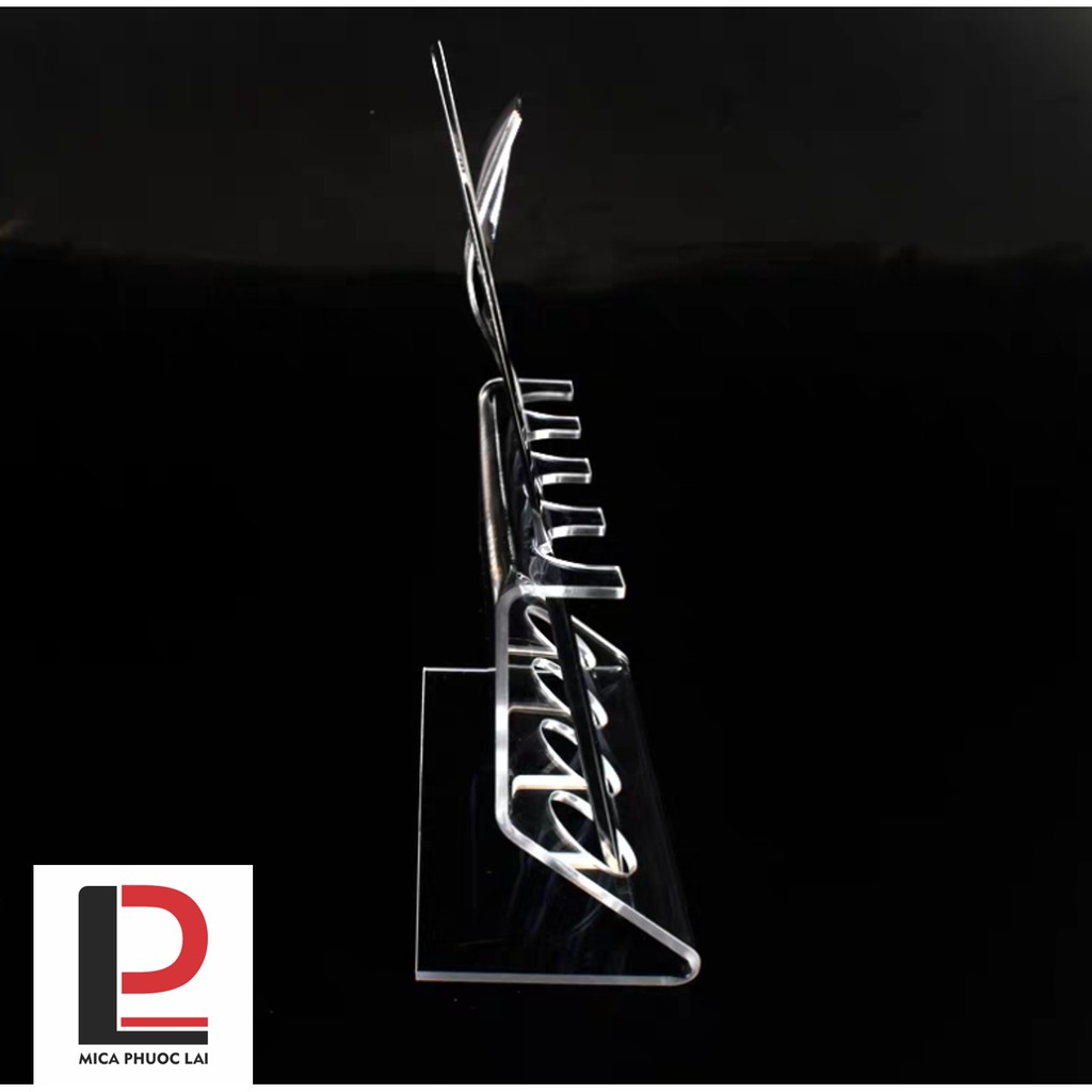 Kệ mica trưng bày bộ dụng cụ ăn/ Giá đỡ acrylic trong suốt để dao, nĩa, đũa, thìa