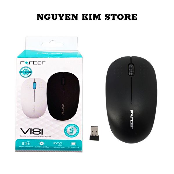 Chuột Máy Tính Không Dây Forter V181 - Hàng Công Ty | bảo Hành 12 Tháng
