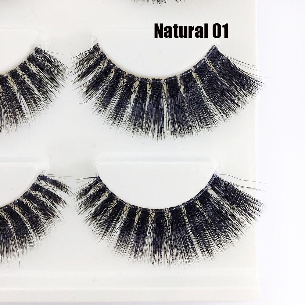 Set 3 Cặp Lông Mi Giả SOFTNESS SKONHED Dày Dặn Tạo Hiệu Ứng Trang Điểm 3D