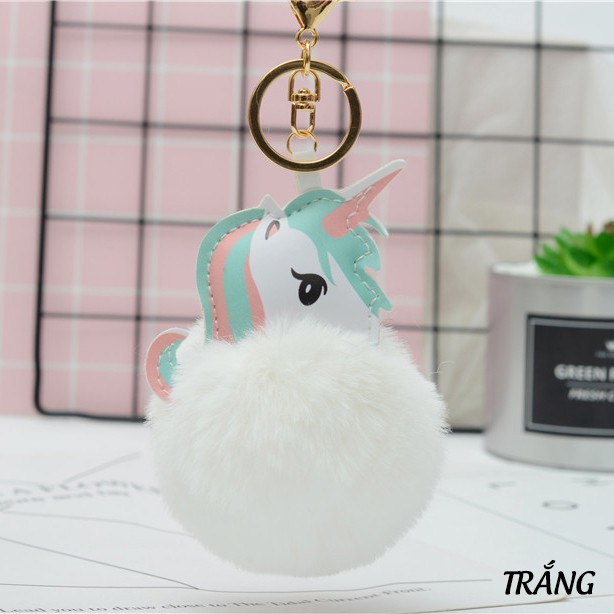 [Mã WASKT410K giảm 10K đơn 50K] Móc Bông Treo Túi Xách Ngựa Unicorn Cute 8cm