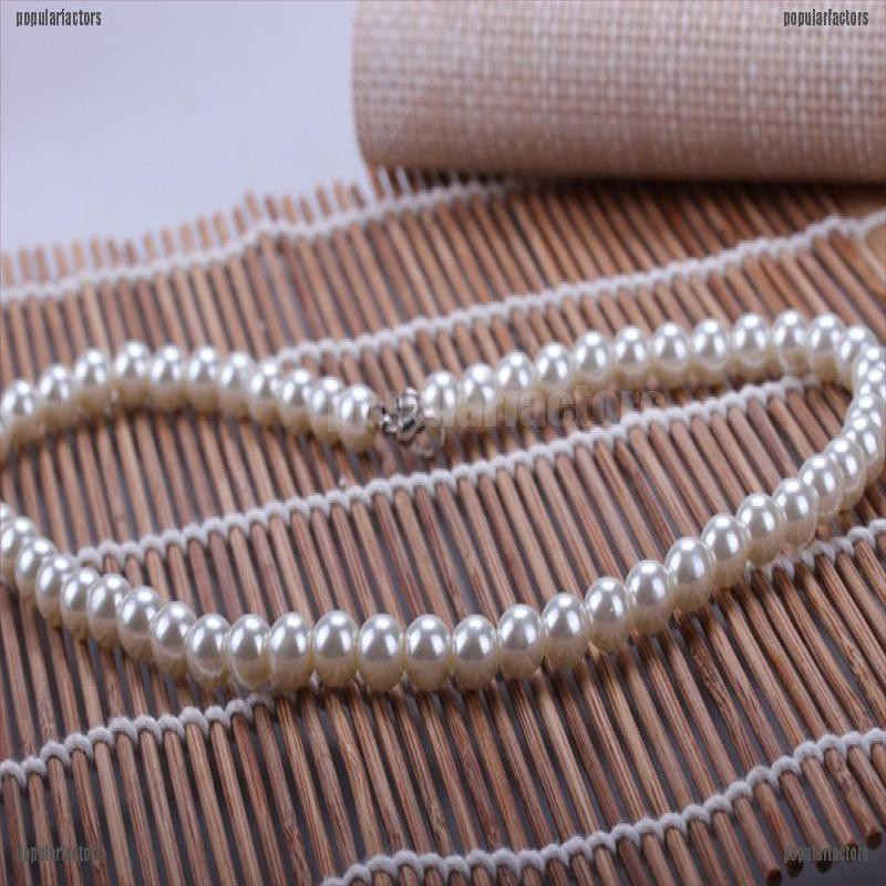 Vòng cổ chuỗi hạt ngọc trai giả thời trang 8mm